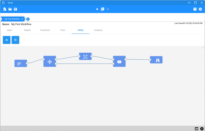 workflow canvas with observe activity